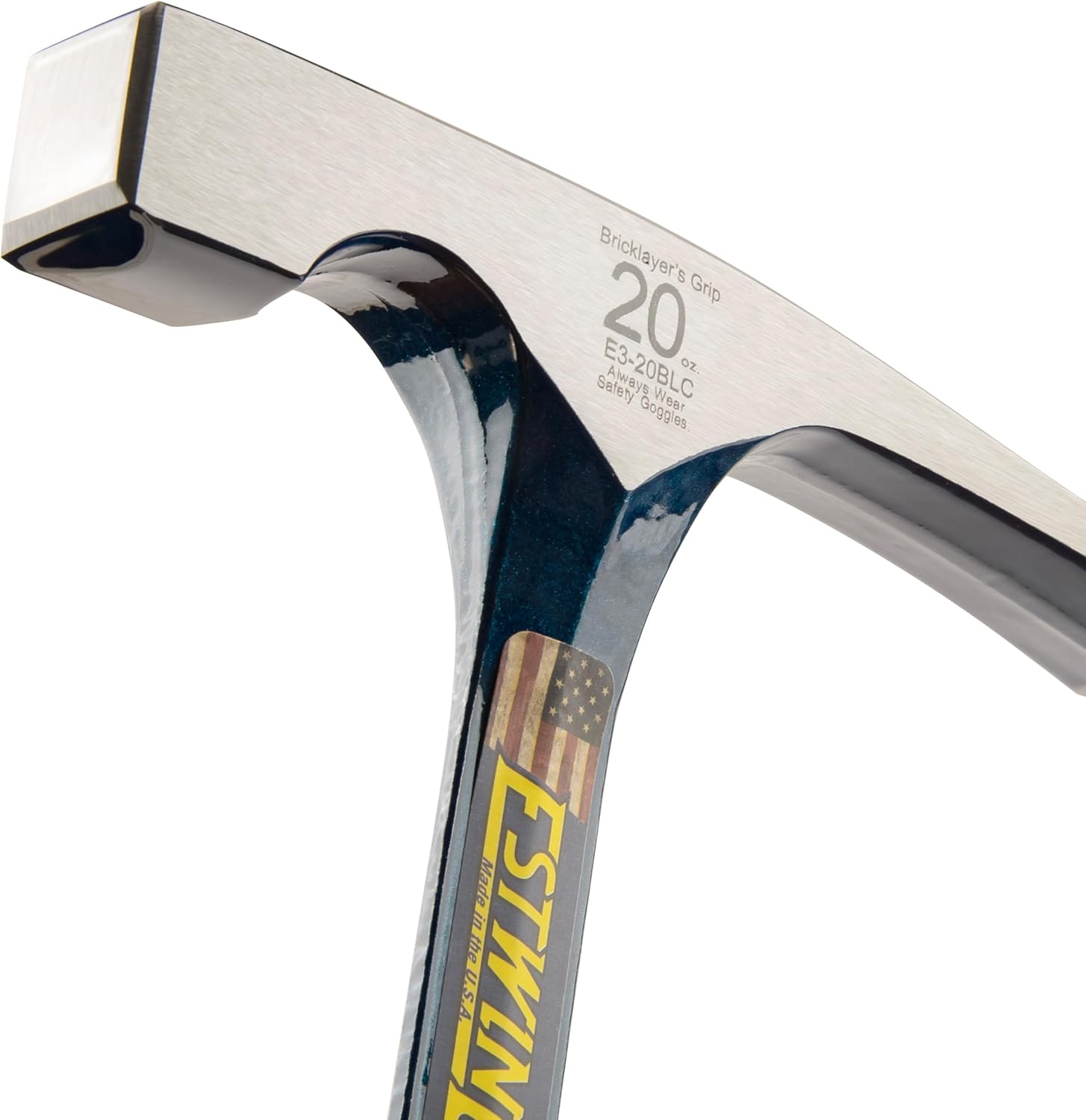 Estwing Rock Pick - 20 oz Bricklayer's/Mason's Hammer with Forged Steel Construction & Shock Reduction Grip