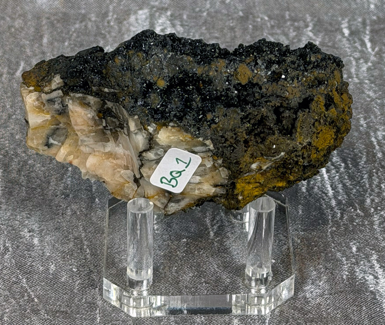 Moroccan Black Quartz / Manganese Drusy Specimen BQ1