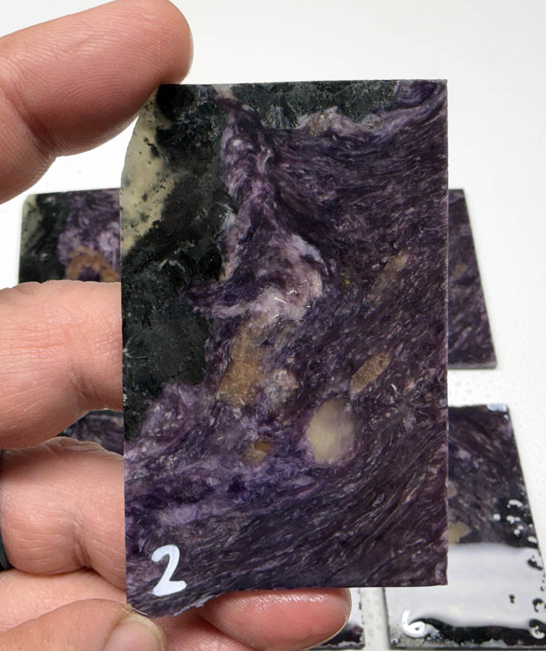 Charoite AA Grade Russian Purple Slabs 4mm Thick CS1