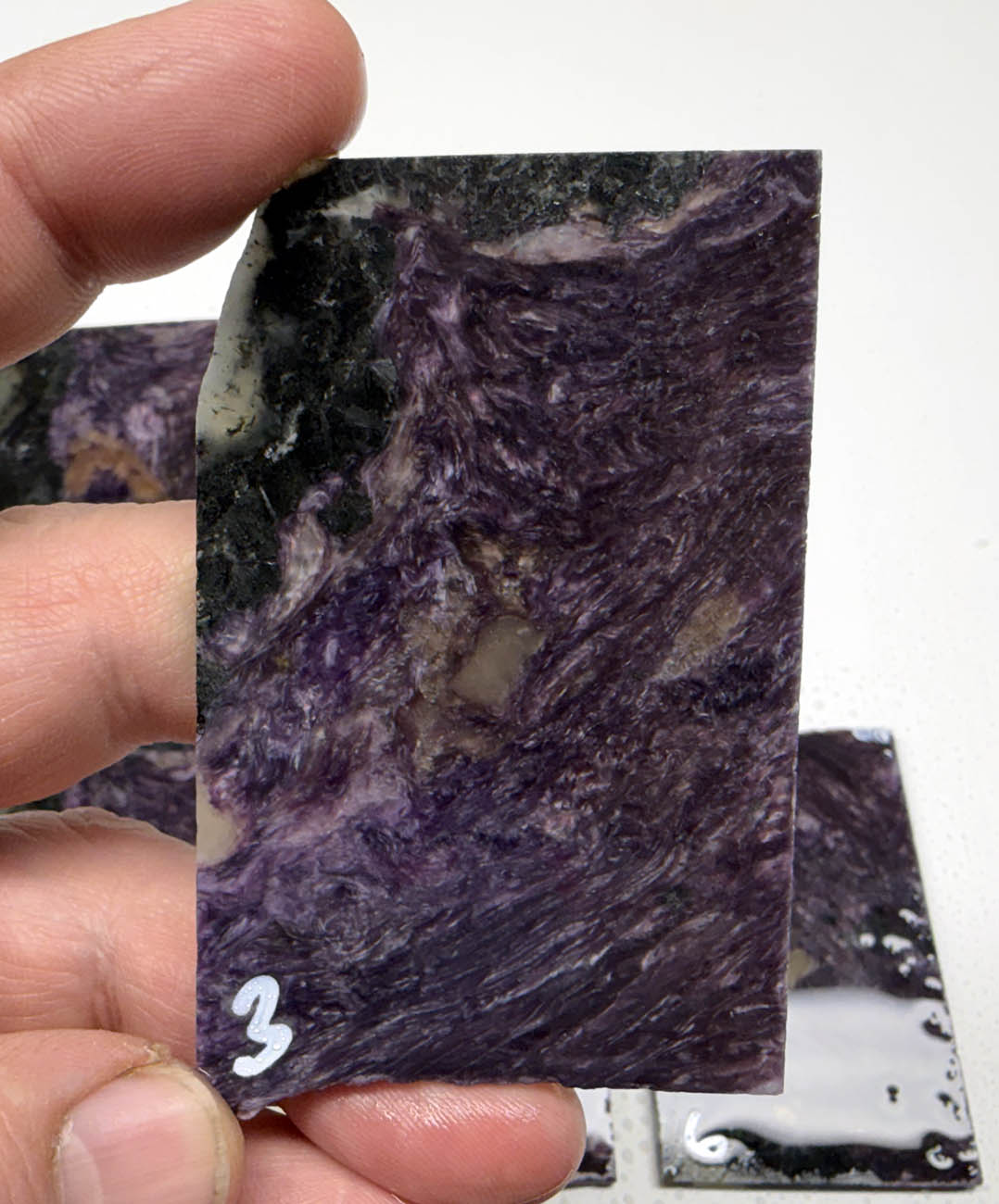 Charoite AA Grade Russian Purple Slabs 4mm Thick CS1