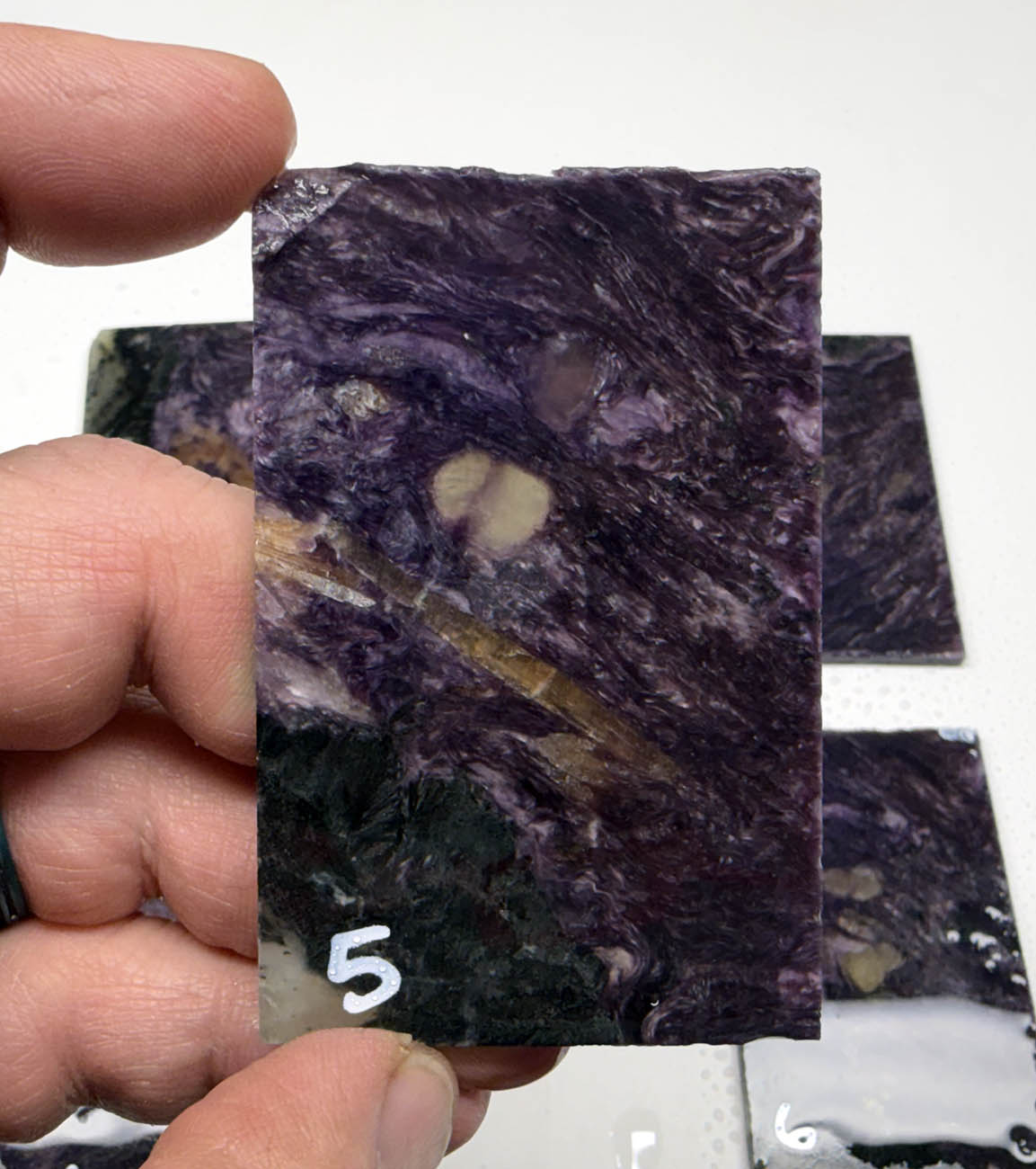 Charoite AA Grade Russian Purple Slabs 4mm Thick CS1