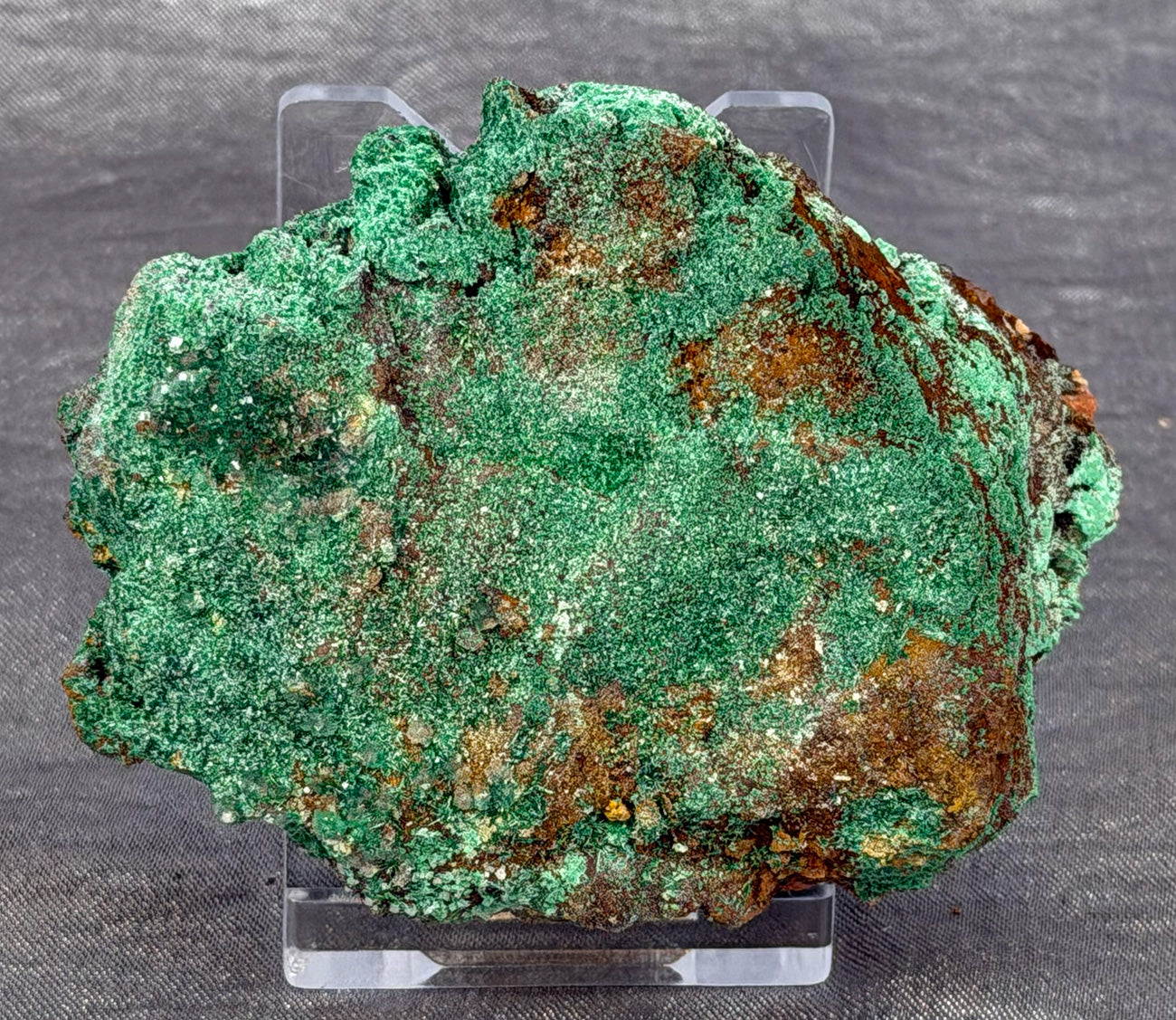Malachite on Hematite Coated Barite Specimen MB1C