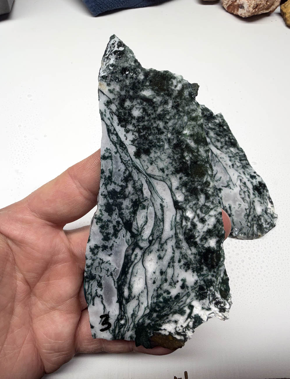 Medfordite Gem Grade Green Moss Slabs MD2