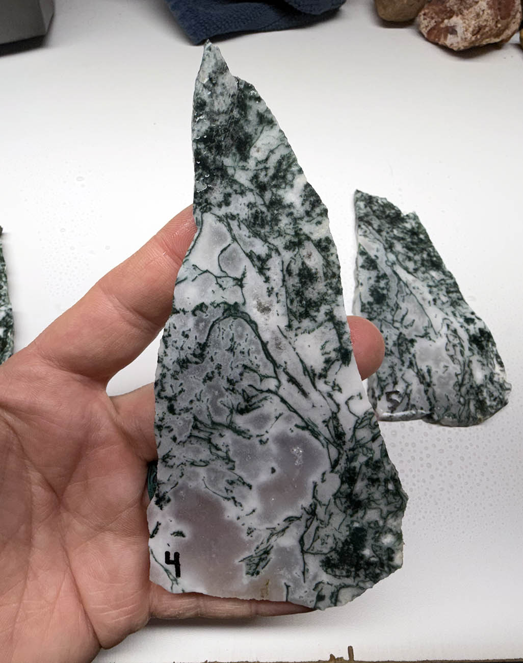 Medfordite Gem Grade Green Moss Slabs MD2