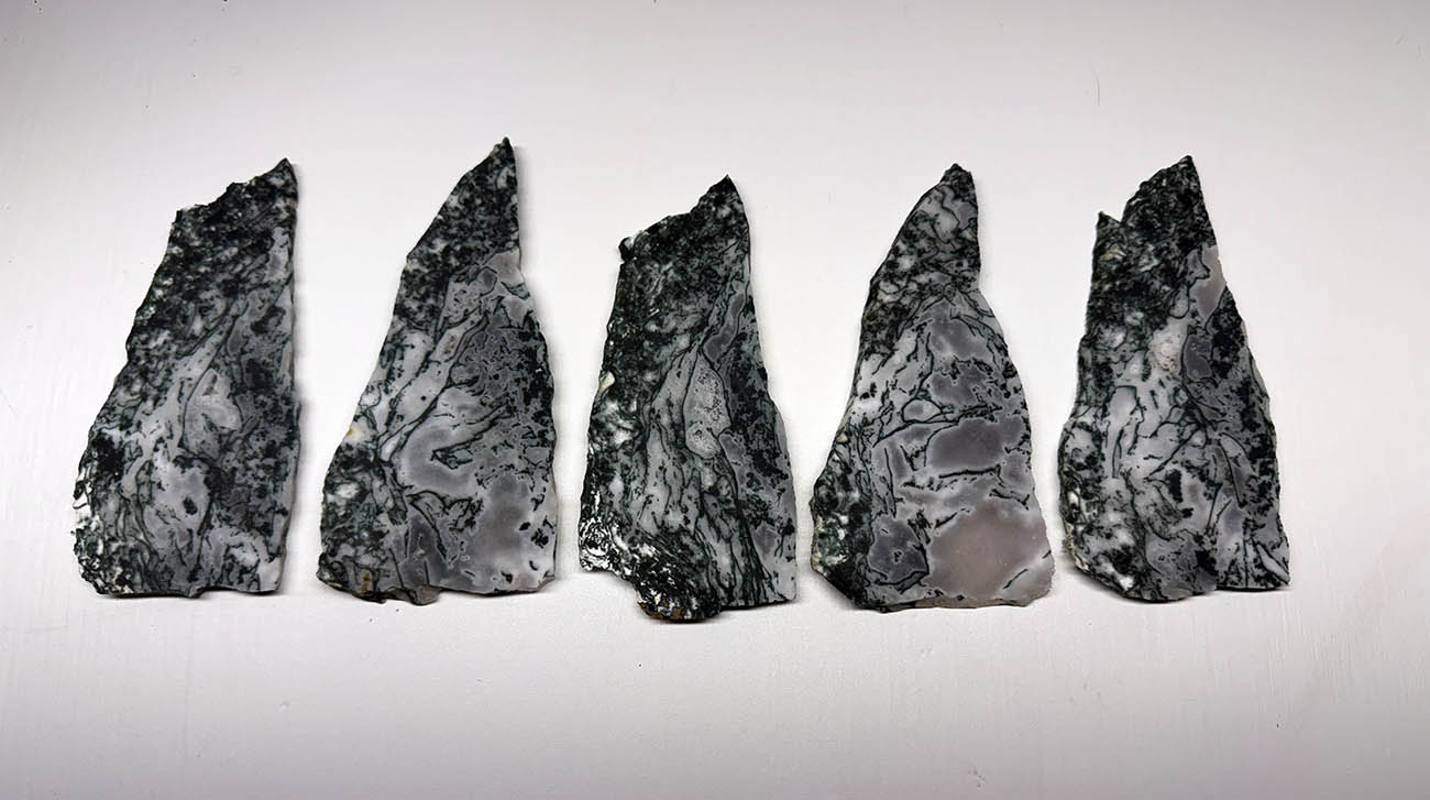 Medfordite Gem Grade Green Moss Slabs MD2