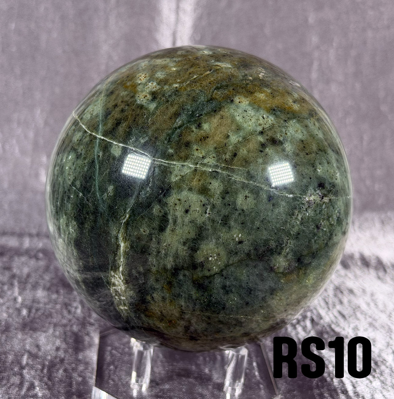 RS10 Rogue Spheres No.10 - 4" Antigorite Bowenite Sphere
