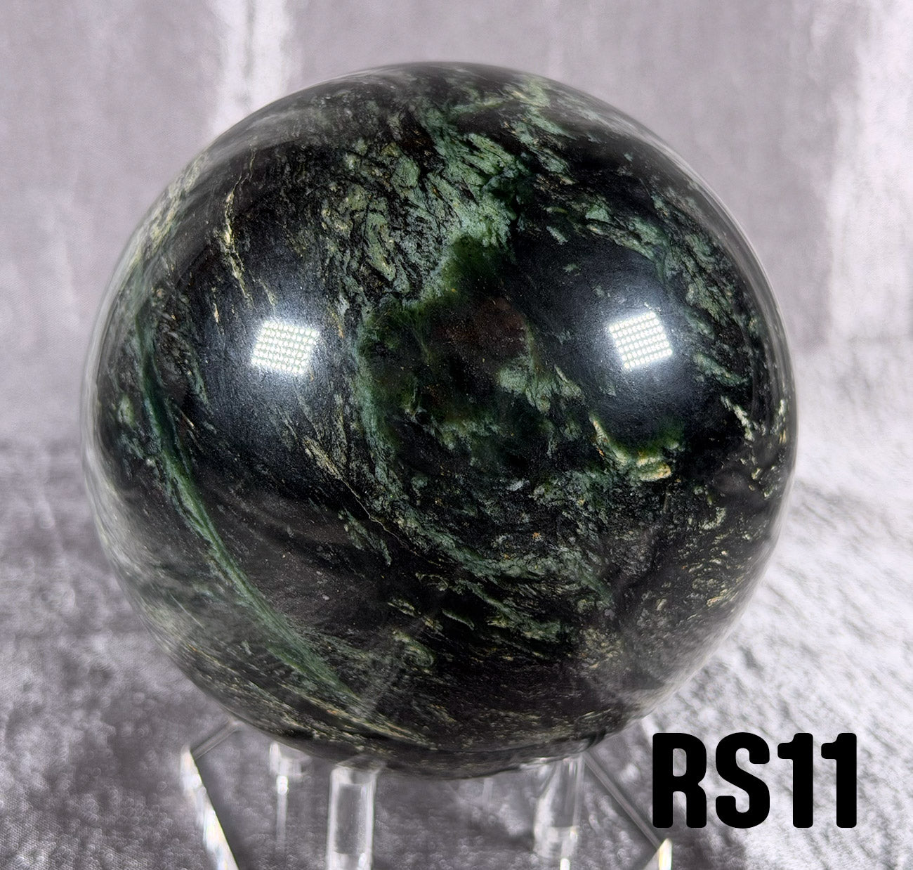 RS11 Rogue Spheres No.11 - 4" Antigorite Bowenite Sphere