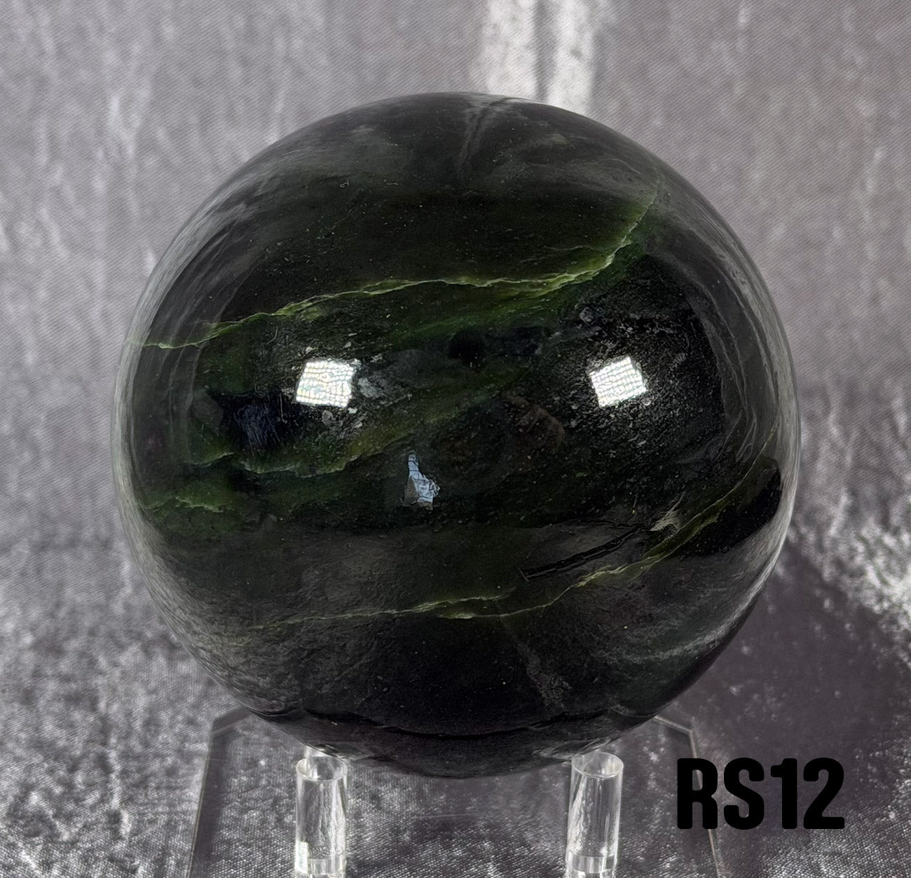 RS12 Rogue Spheres No.12 - 3" Antigorite Bowenite Sphere