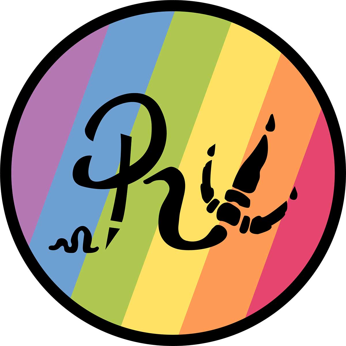 ROGUE WRITERS Secret Link! RW Circle Sticker