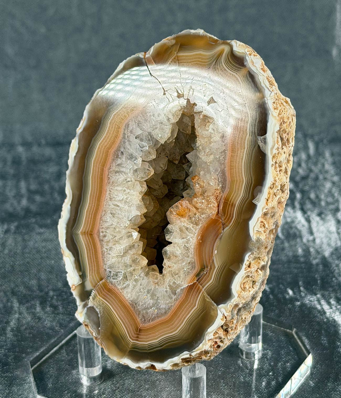 Rare Moctezuma Geode Cut and Polished Agate