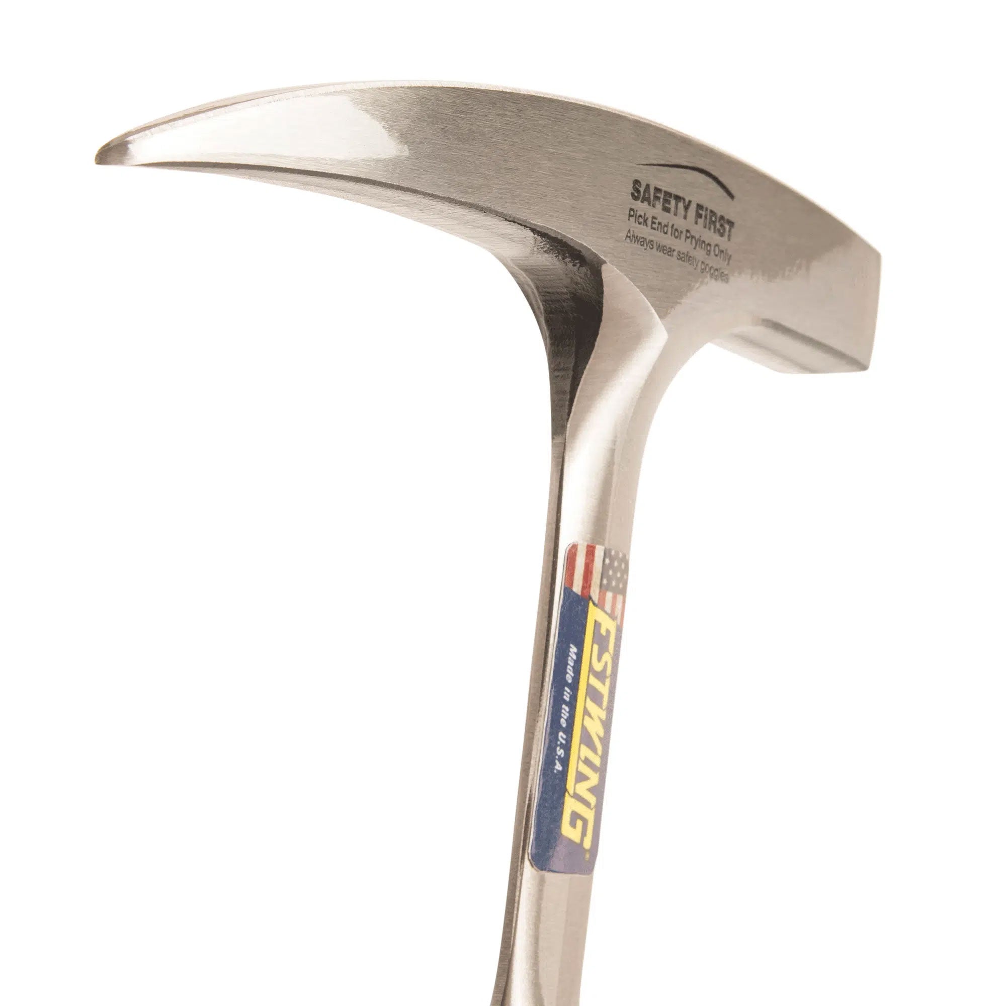 Rock Pick Orange Handle- 14 oz Geology Hammer with Pointed Tip & Shock Reduction Grip - Estwing - EO-14P