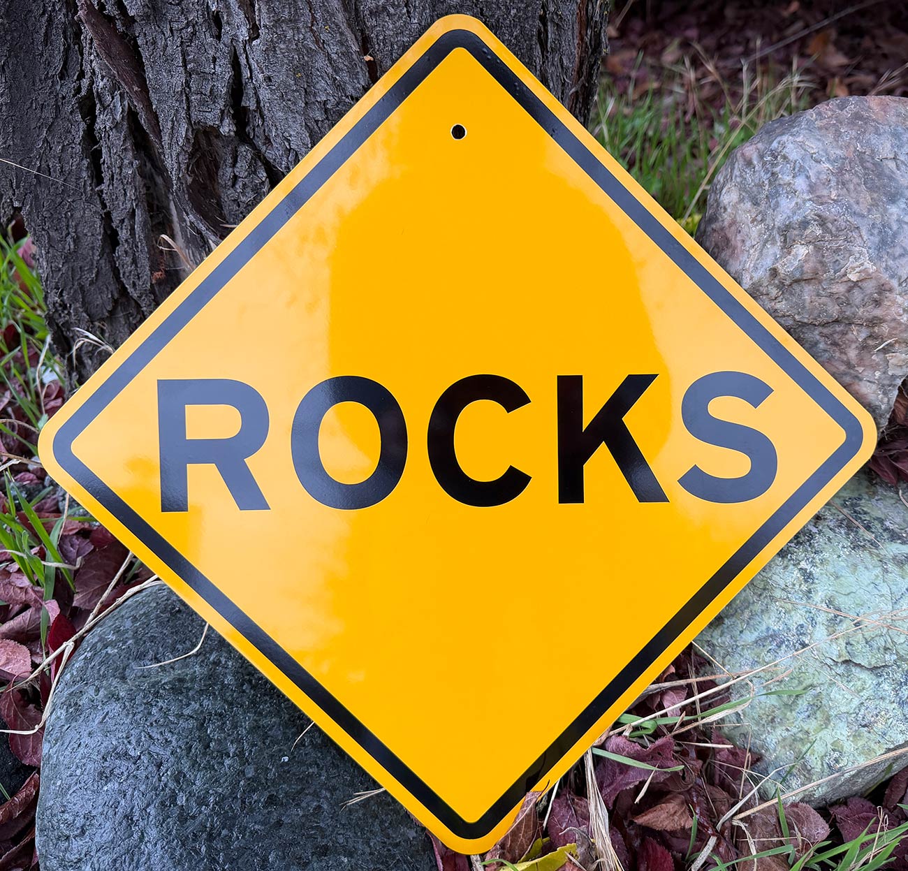ROCKS Aluminum Mini Road Sign