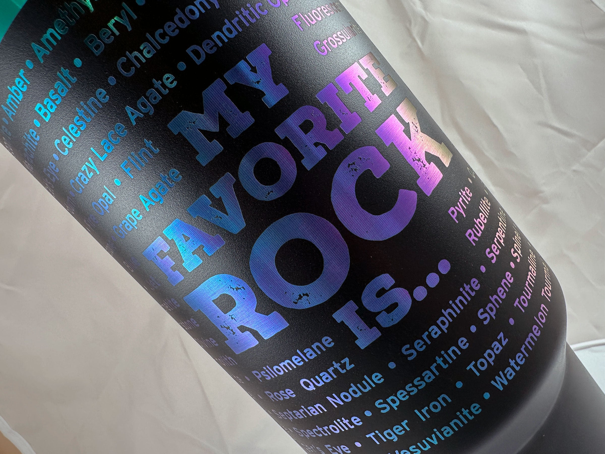 My Favorite Rock Is... 40 oz Rainbow Tumbler