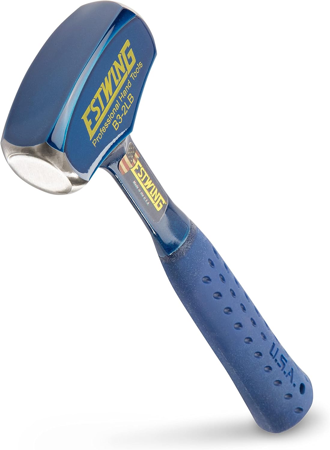 Drilling/Crack Hammer - 2-Pound Sledge with Forged Steel Construction & Shock Reduction Grip - Estwing - B3-2LB