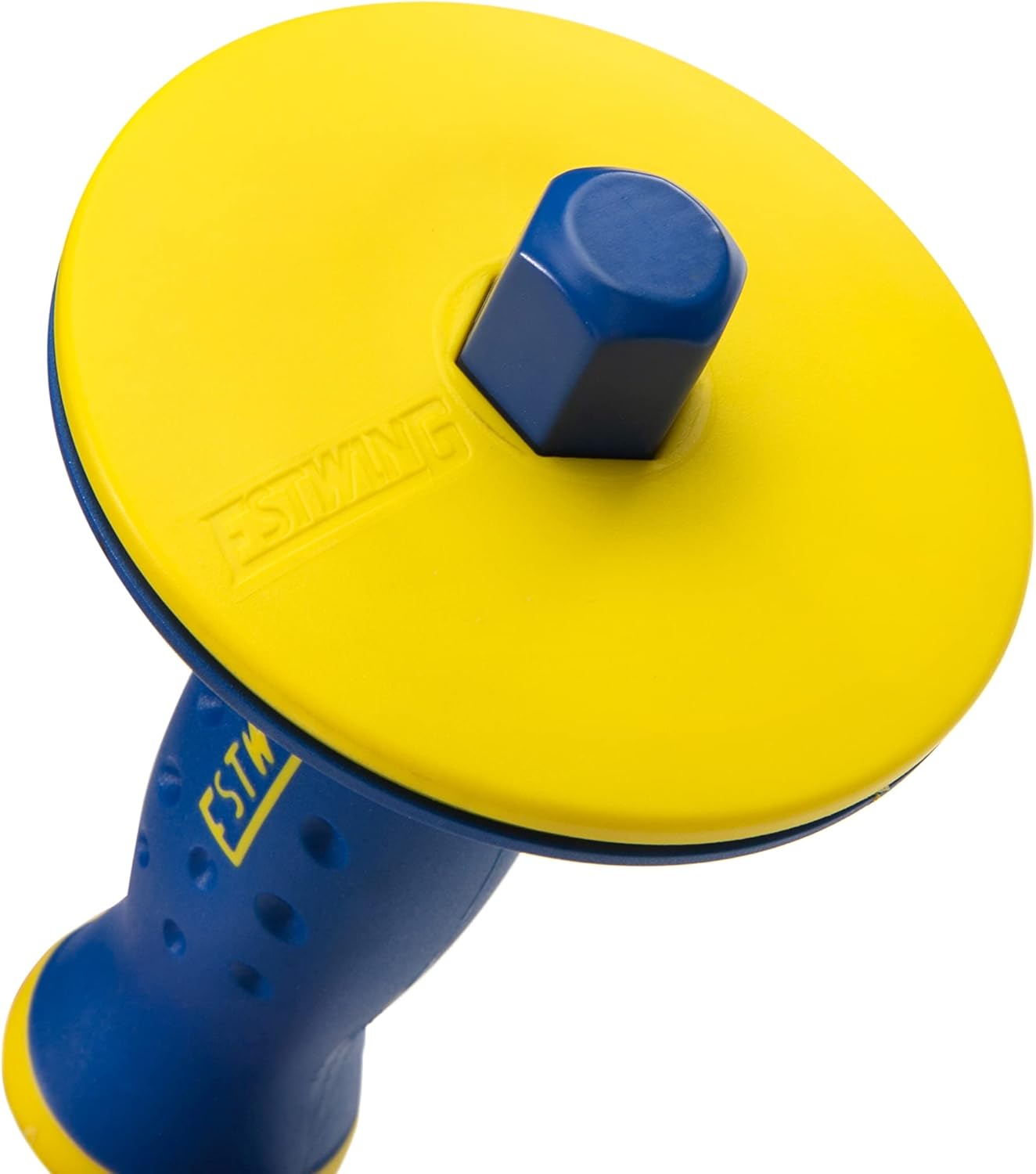 Estwing 5/8-inch Pointed Tip Hex Shaft Masonry Chisel with Protective Hand Grip Guard