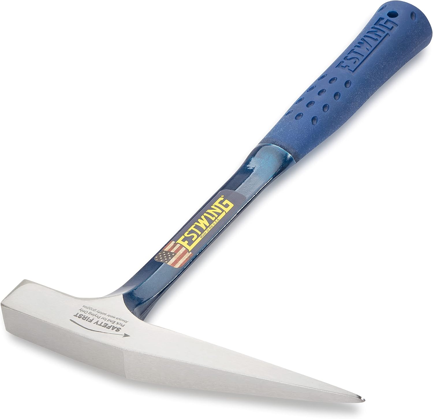 Rock Pick - 14 oz Geology Hammer with Pointed Tip & Shock Reduction Grip - Estwing - E3-14P