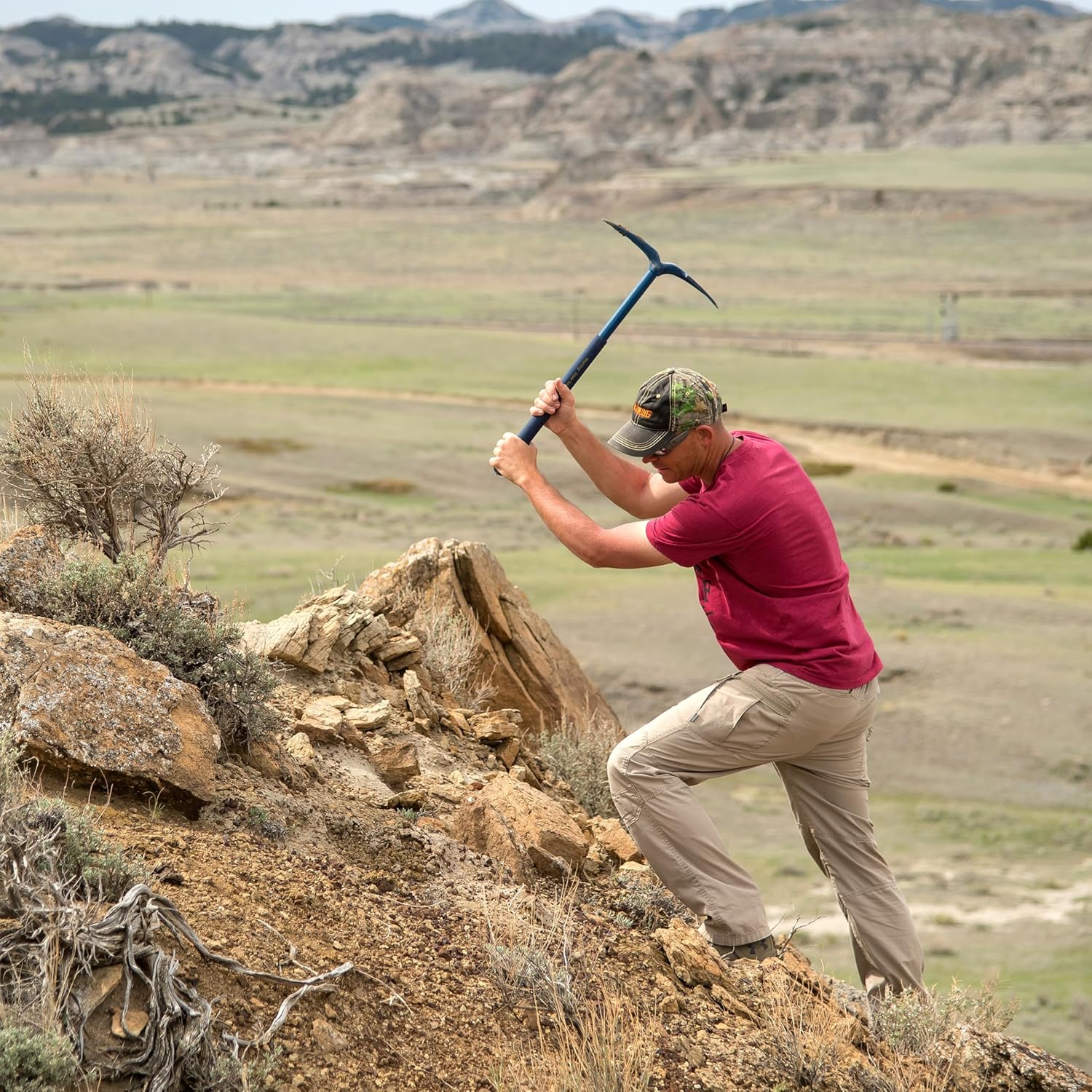 Estwing Geo/Paleo Rock Pick - 25" Geologist Tool with All Steel Construction & Vinyl Cushion Grip