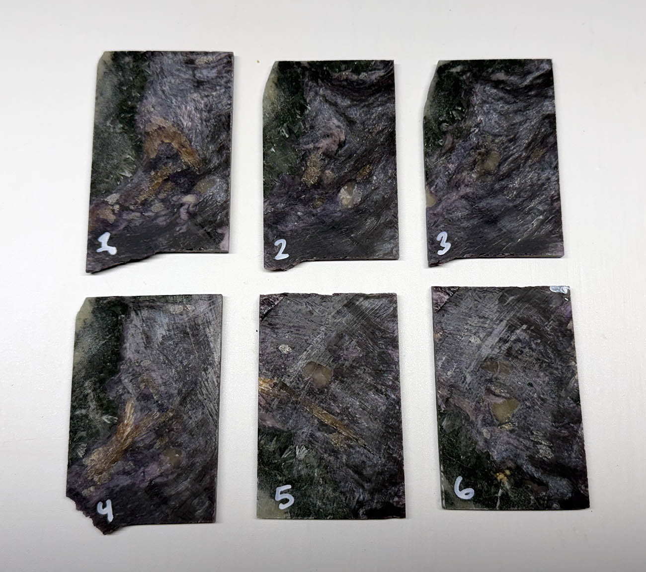 Charoite AA Grade Russian Purple Slabs 4mm Thick CS1