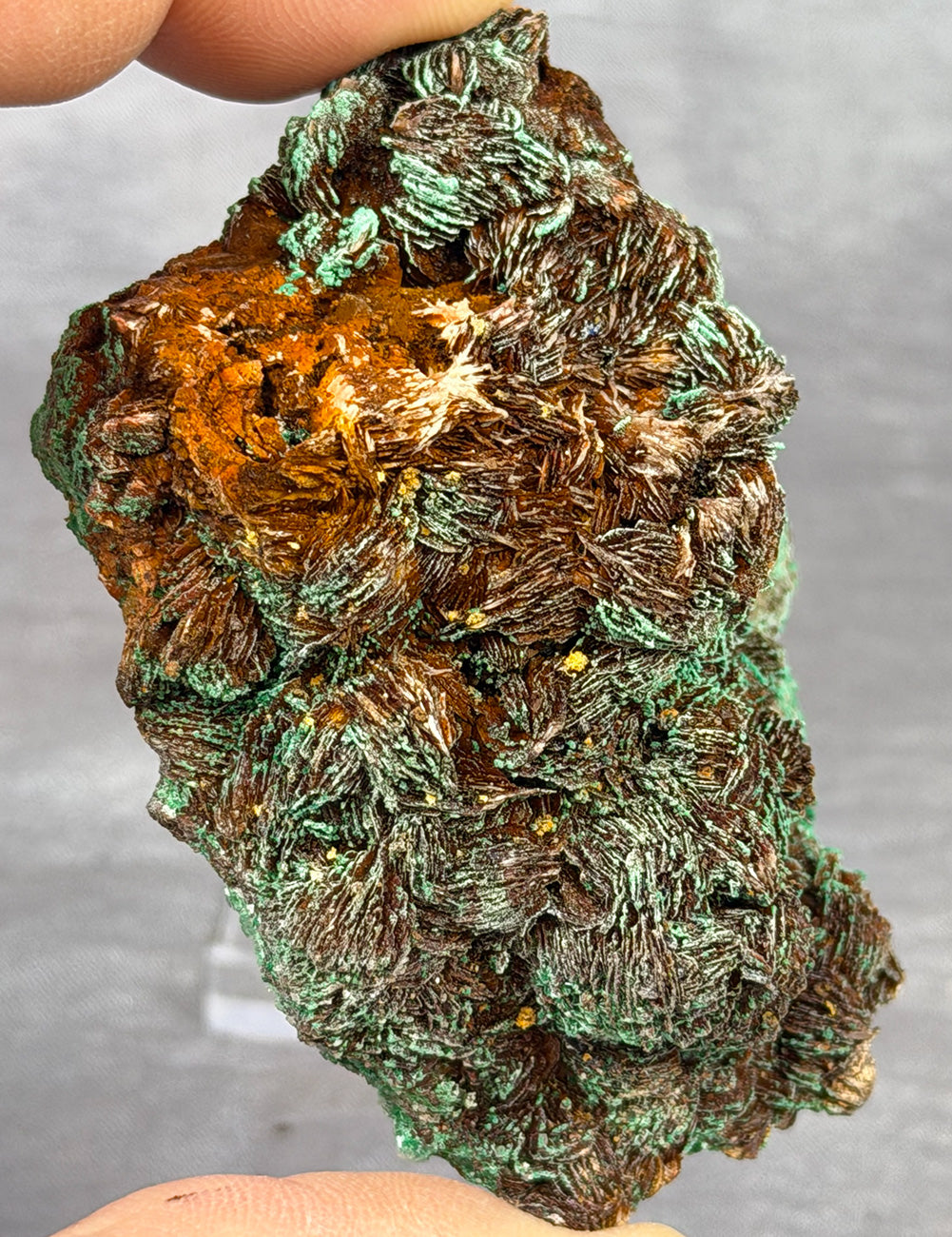 Malachite on Hematite Coated Barite Specimen MB1C
