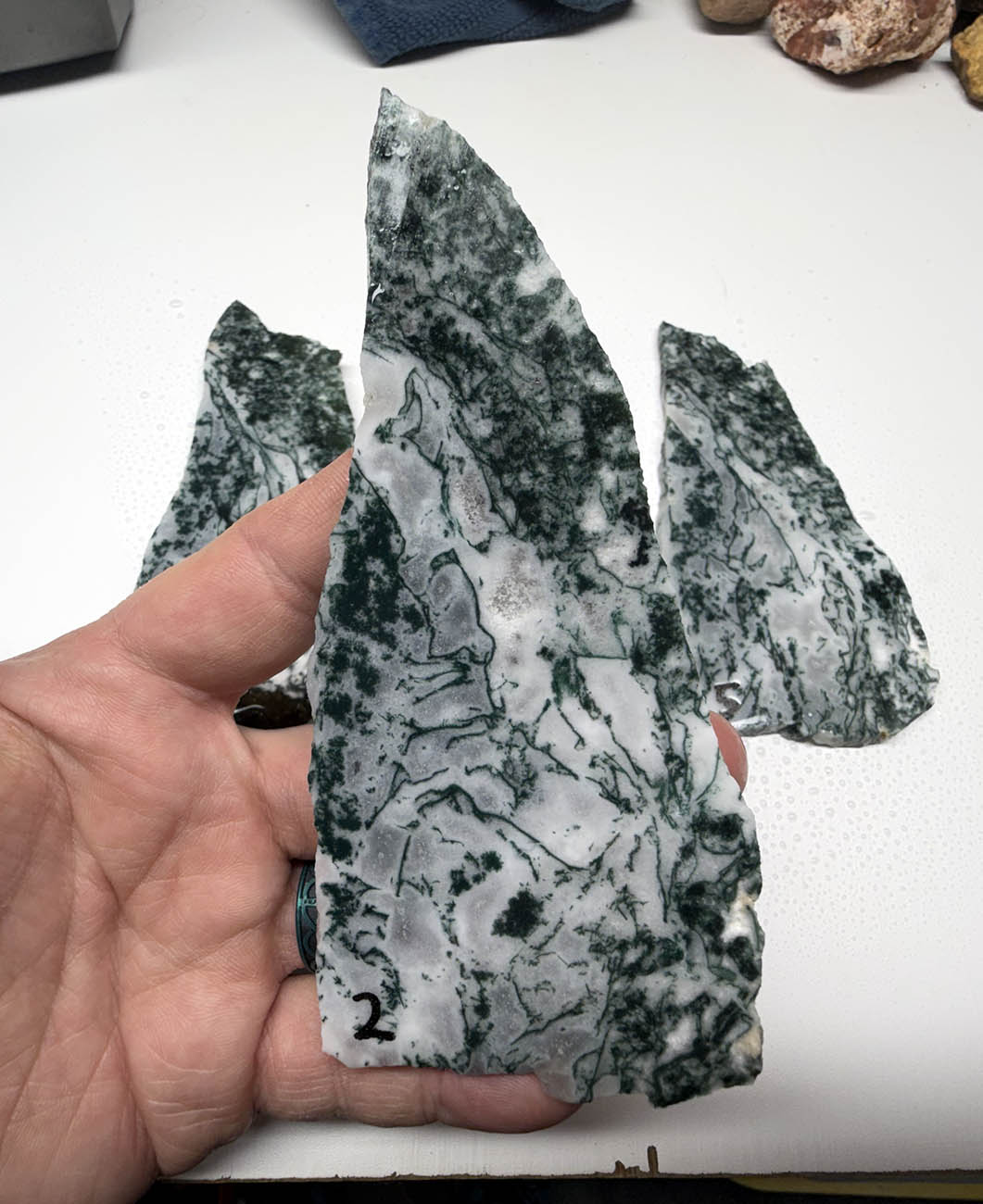 Medfordite Gem Grade Green Moss Slabs MD2