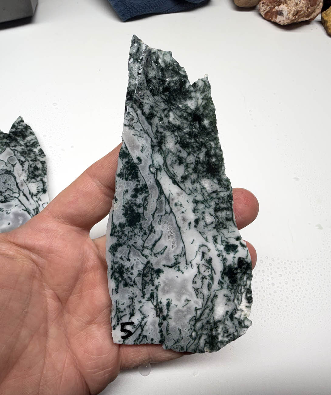 Medfordite Gem Grade Green Moss Slabs MD2