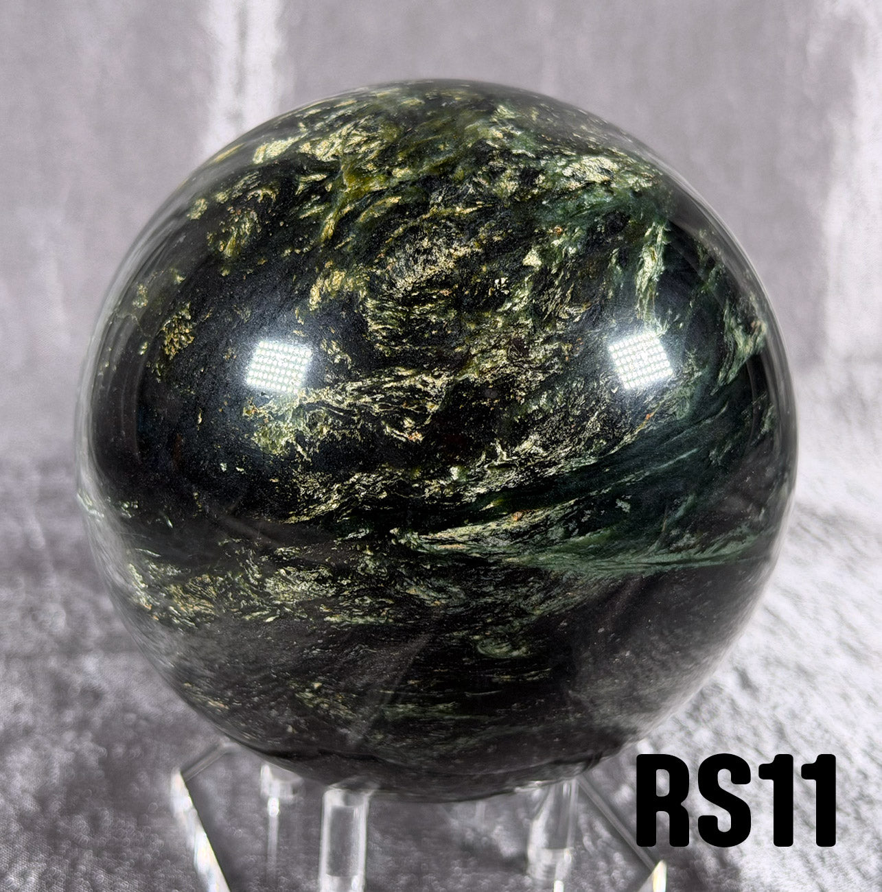 RS11 Rogue Spheres No.11 - 4" Antigorite Bowenite Sphere