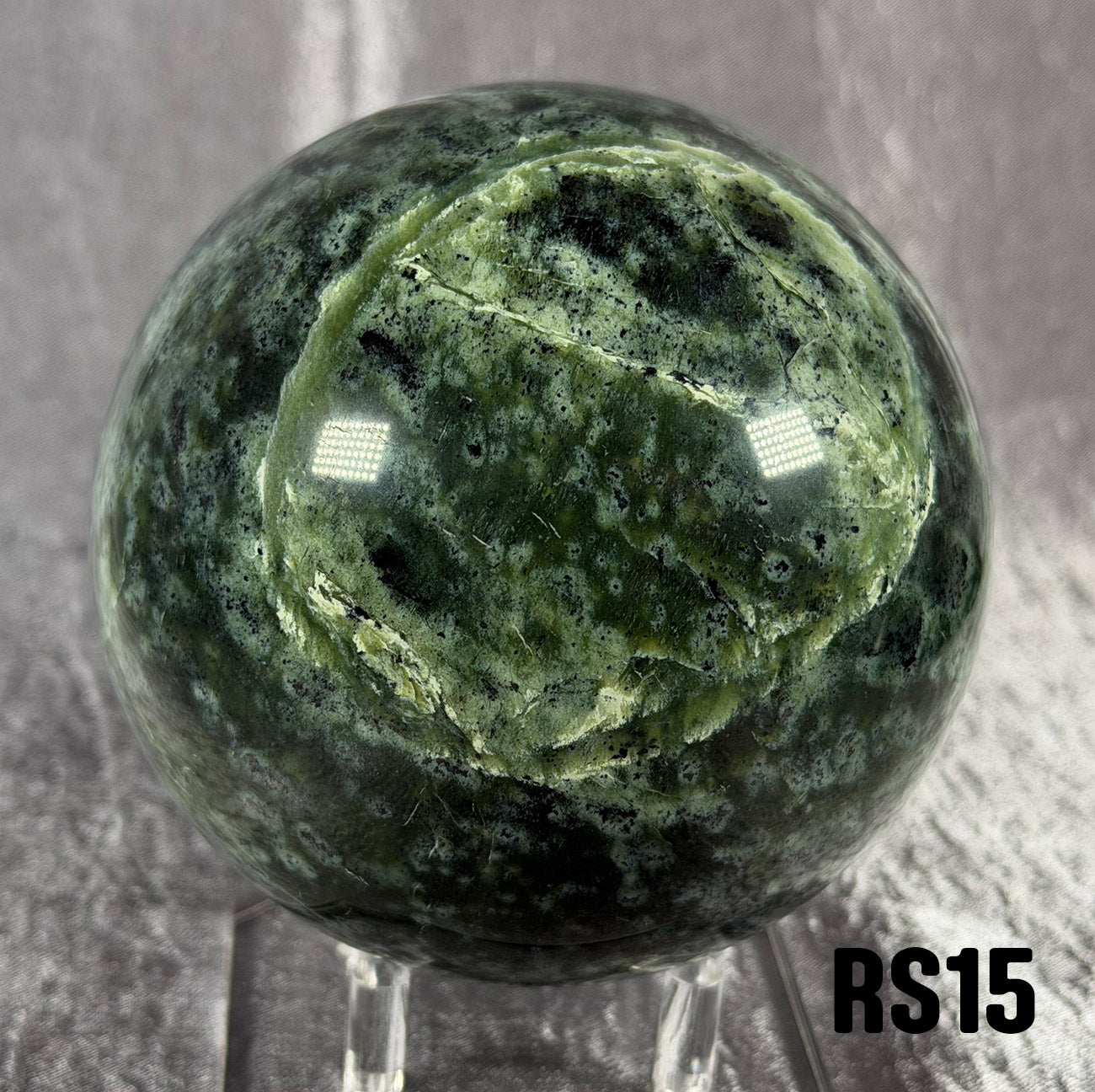 RS15 Rogue Spheres No.15 - 3.5" Antigorite Bowenite Sphere