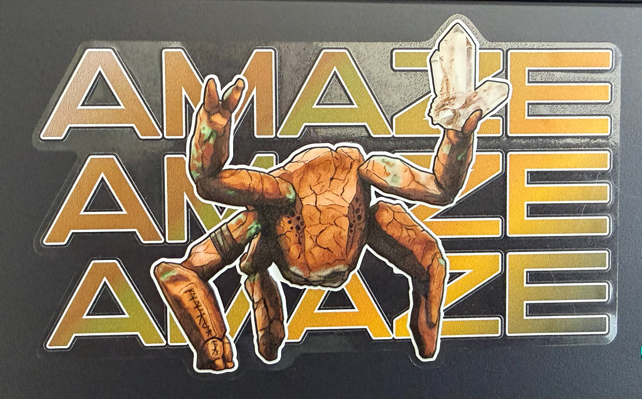 Amaze Amaze Amaze Crystal UV Printed Vinyl Sticker