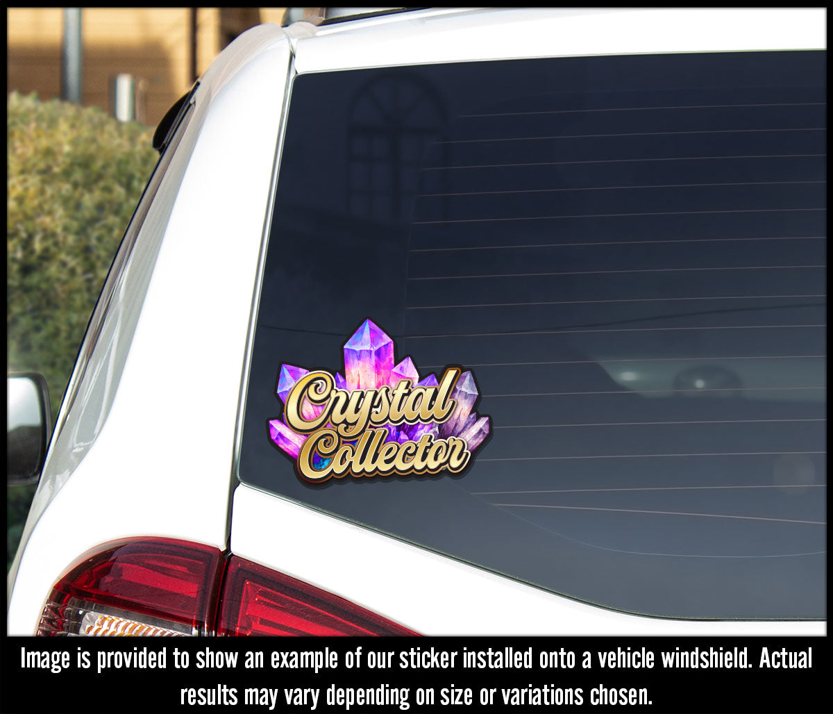 Crystal Collector UV Printed Gloss Embossed Vinyl Sticker