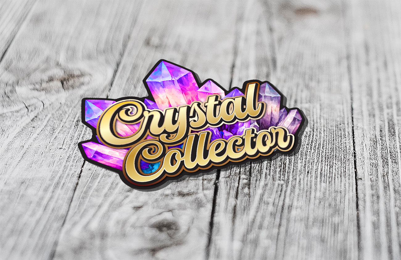 Crystal Collector UV Printed Gloss Embossed Vinyl Sticker