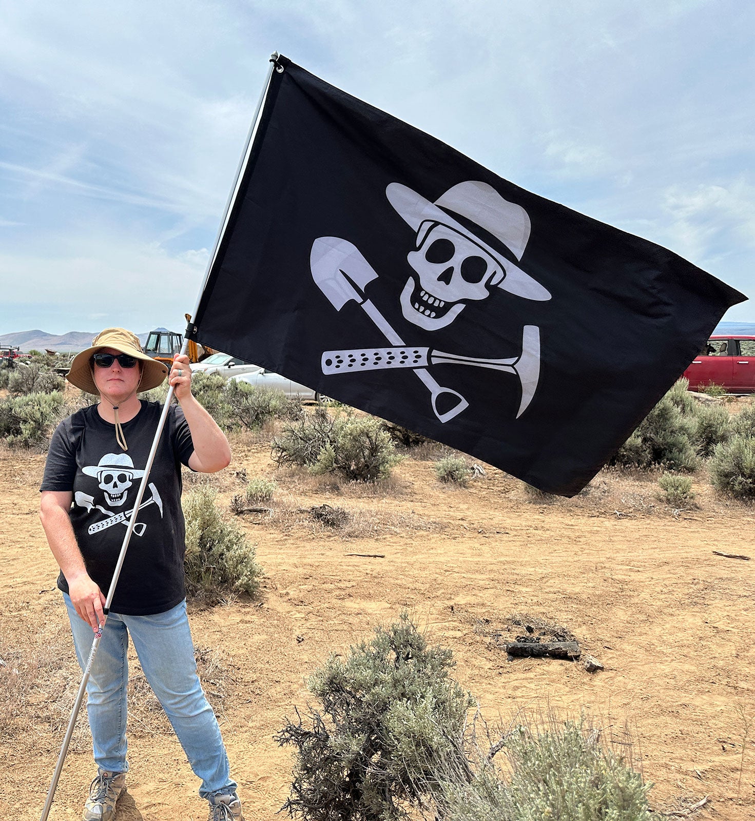 Jolly Rockhound 5-foot x 3-foot Pirate Flag