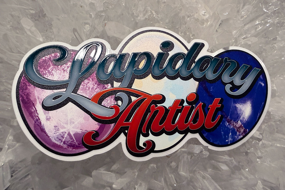 Lapidary Artist UV Gloss Embossed Vinyl Sticker