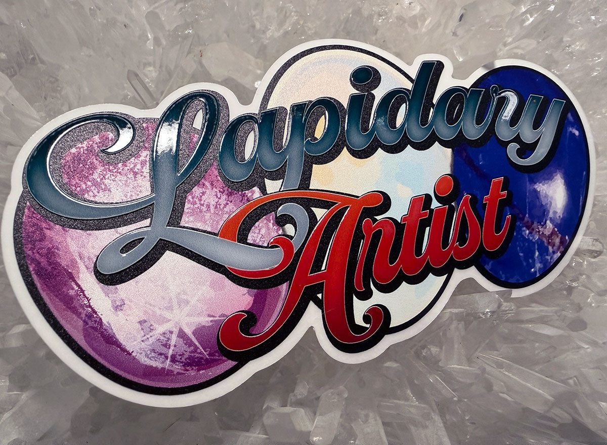 Lapidary Artist UV Gloss Embossed Vinyl Sticker