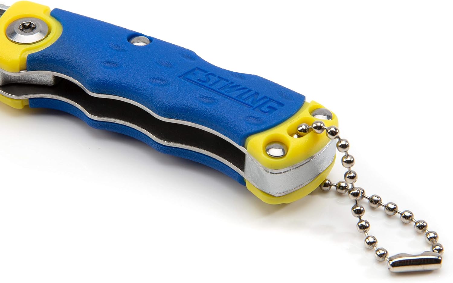 Estwing Folding Lock Back Utility Knife/Box Cutter Mini Tool with Disposable Razor Blade, Ergonomic Handle, Convenient Portable Design