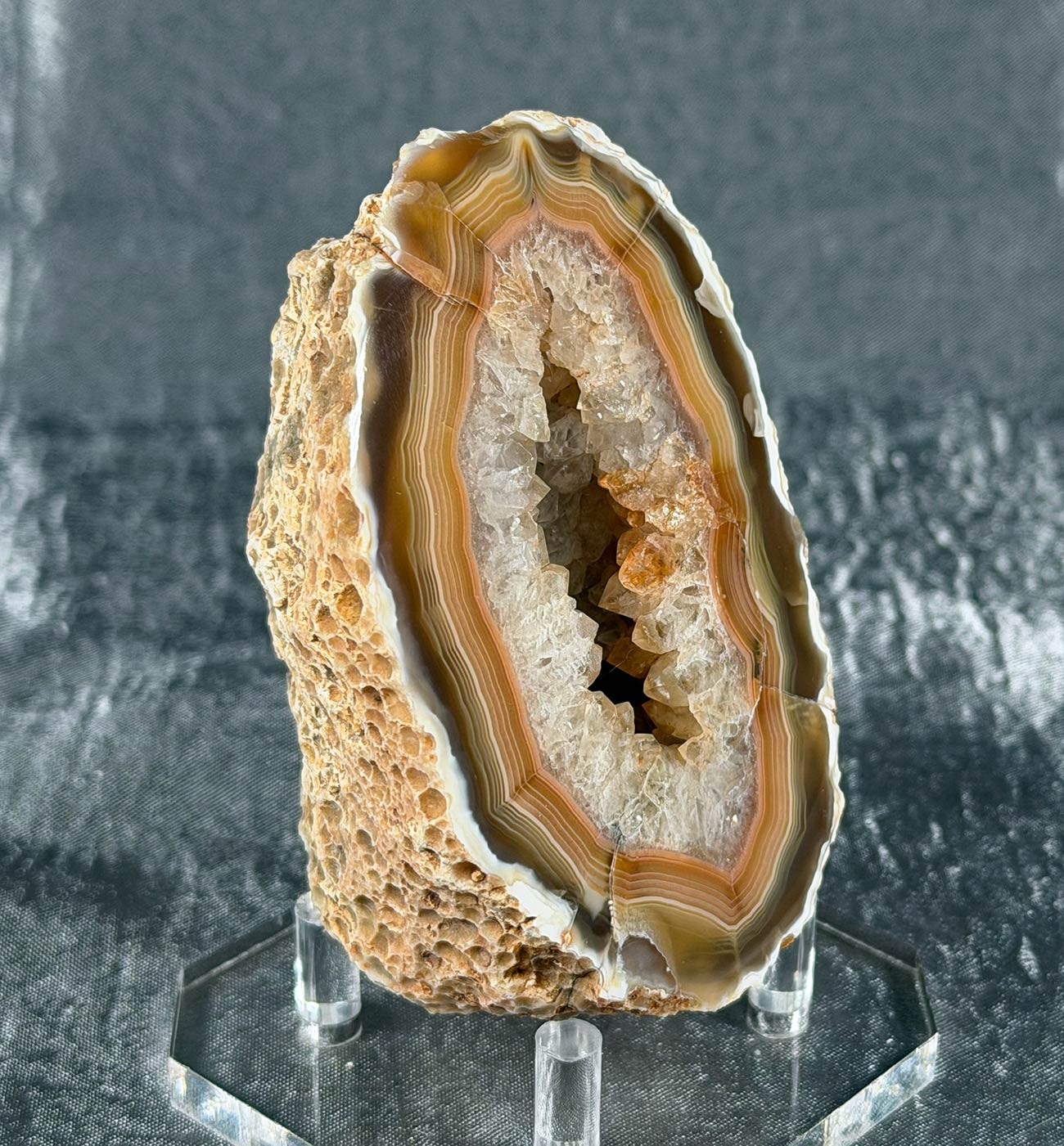 Rare Moctezuma Geode Cut and Polished Agate