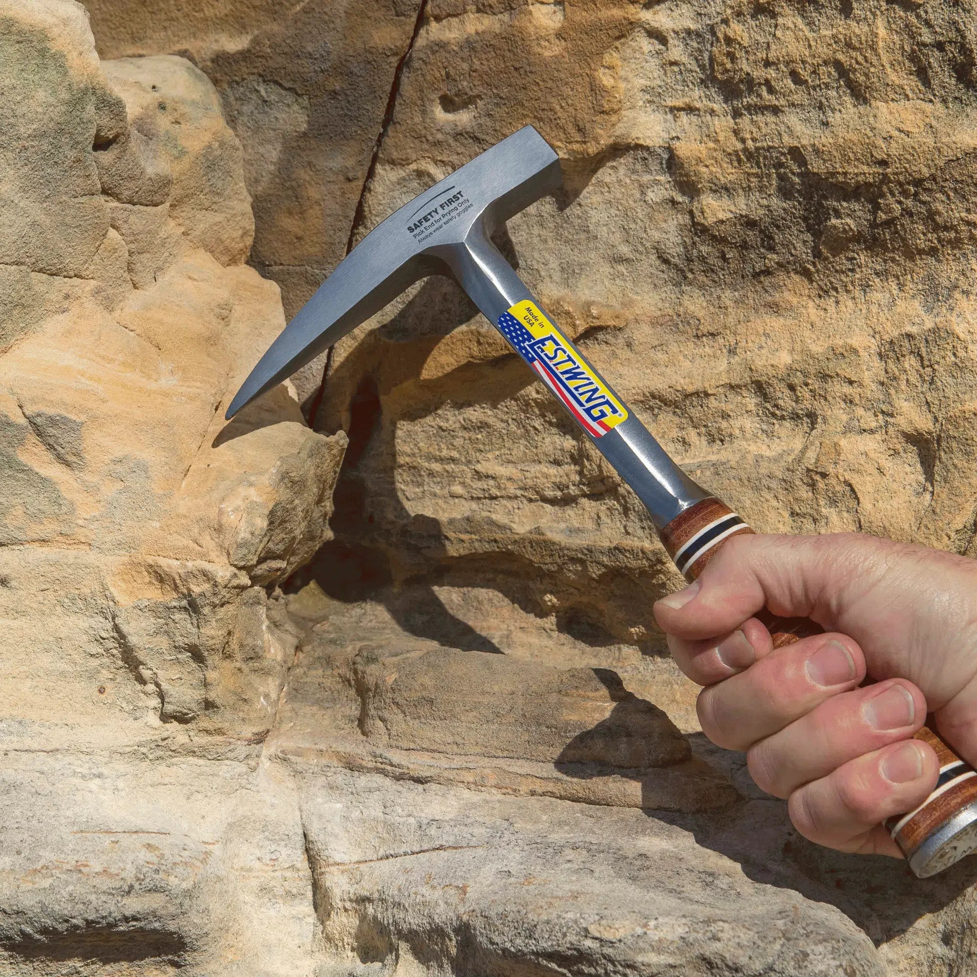 Estwing Lightweight Rock Pick - 13 oz Geology Hammer with Pointed Tip & Leather Handle