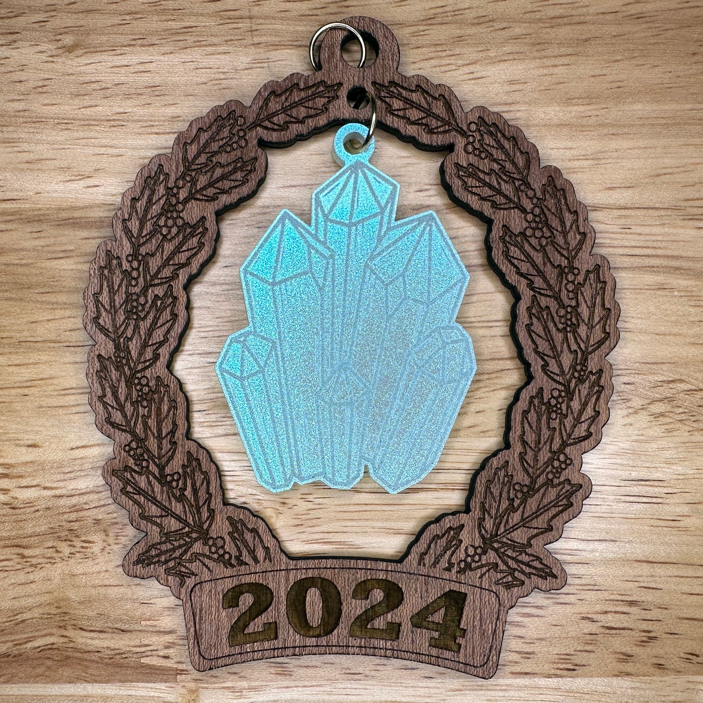 2024 Crystal Wreath Christmas Ornament