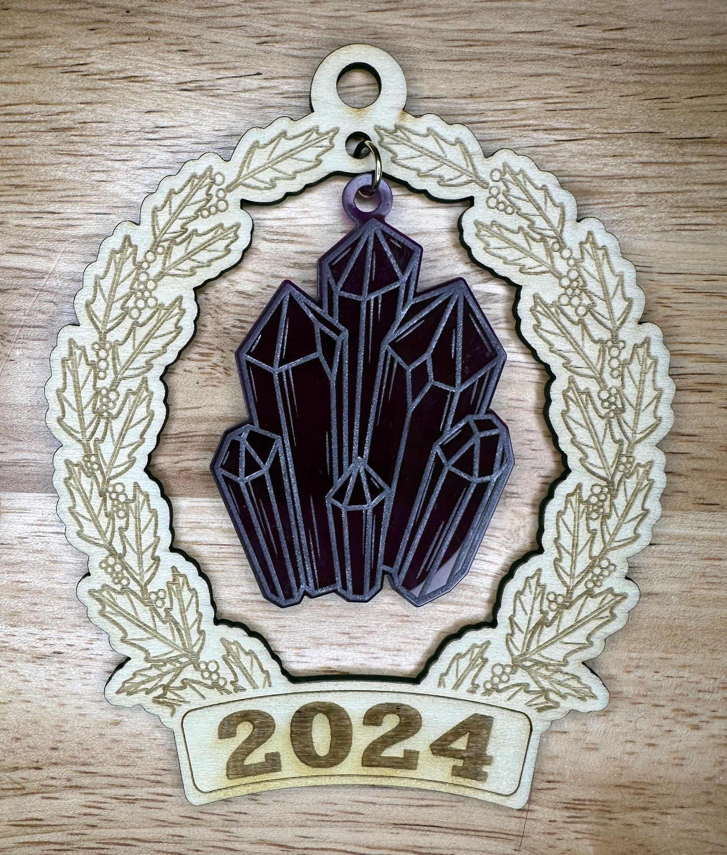 2024 Crystal Wreath Christmas Ornament