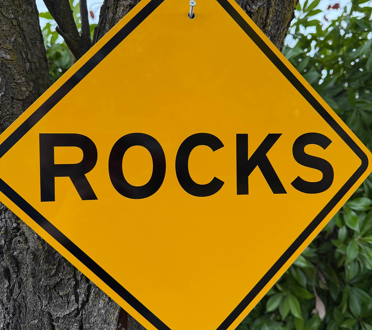ROCKS Aluminum Mini Road Sign