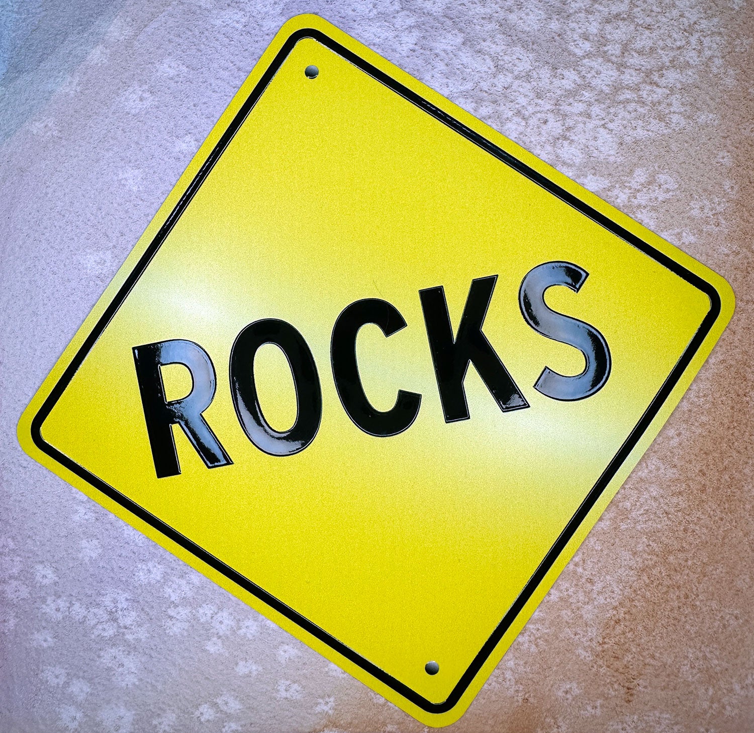Rocks Road Sign Vinyl Sticker