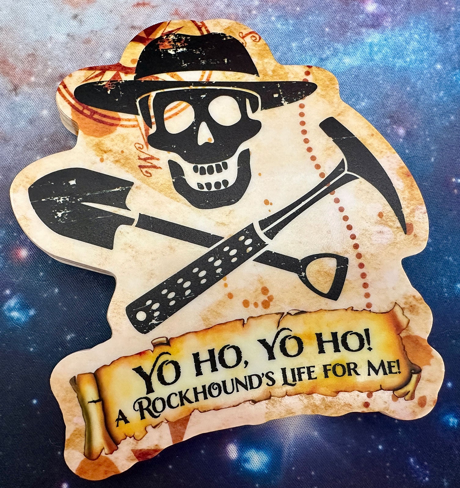 Yo Ho, Yo Ho! A Rockhound's Life For Me Vinyl Sticker