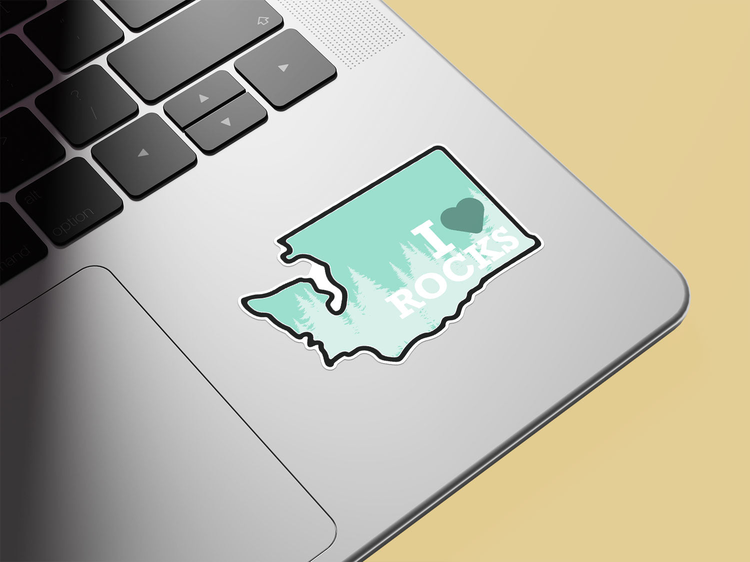 Washington State - I Love Rocks UV Printed Sticker