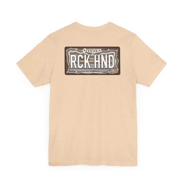 Oregon RCK HND Thunderegg State Rock License Plate Shirt - Image 6