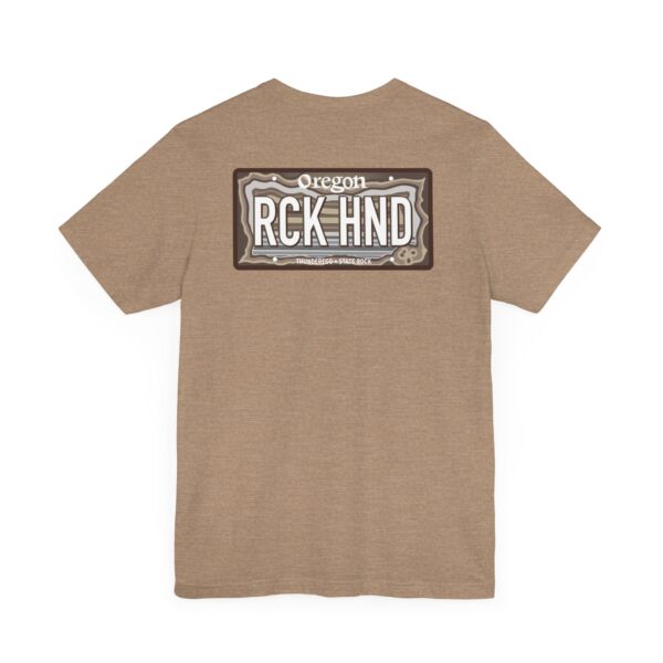Oregon RCK HND Thunderegg State Rock License Plate Shirt - Image 9