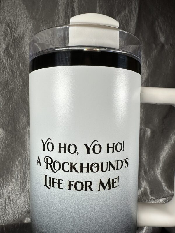 PREORDER 40 oz Ombré White to Black Jolly Rockhound Insulated Tumbler - Image 4