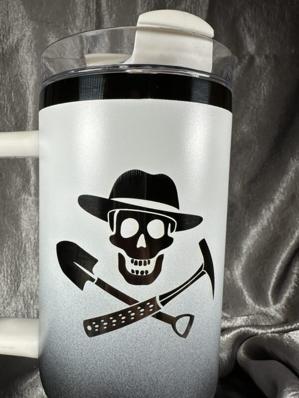 PREORDER 40 oz Ombré White to Black Jolly Rockhound Insulated Tumbler - Image 3